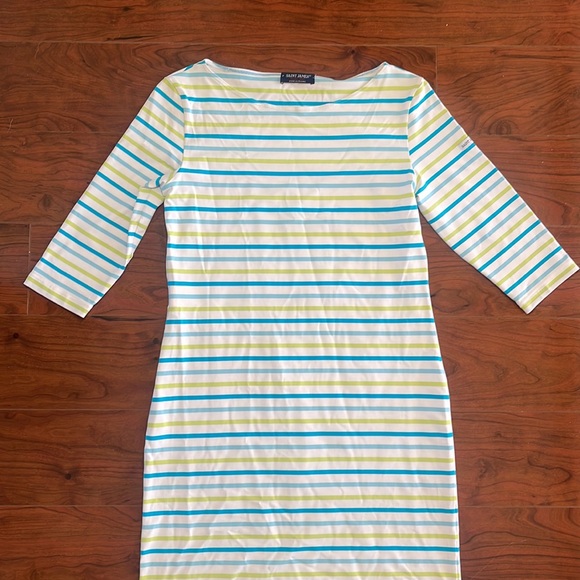 St. James PROPRIANO Form-Fitting Nautical Stripe Dress Anti-UV Stretch Fabric - Picture 2 of 8
